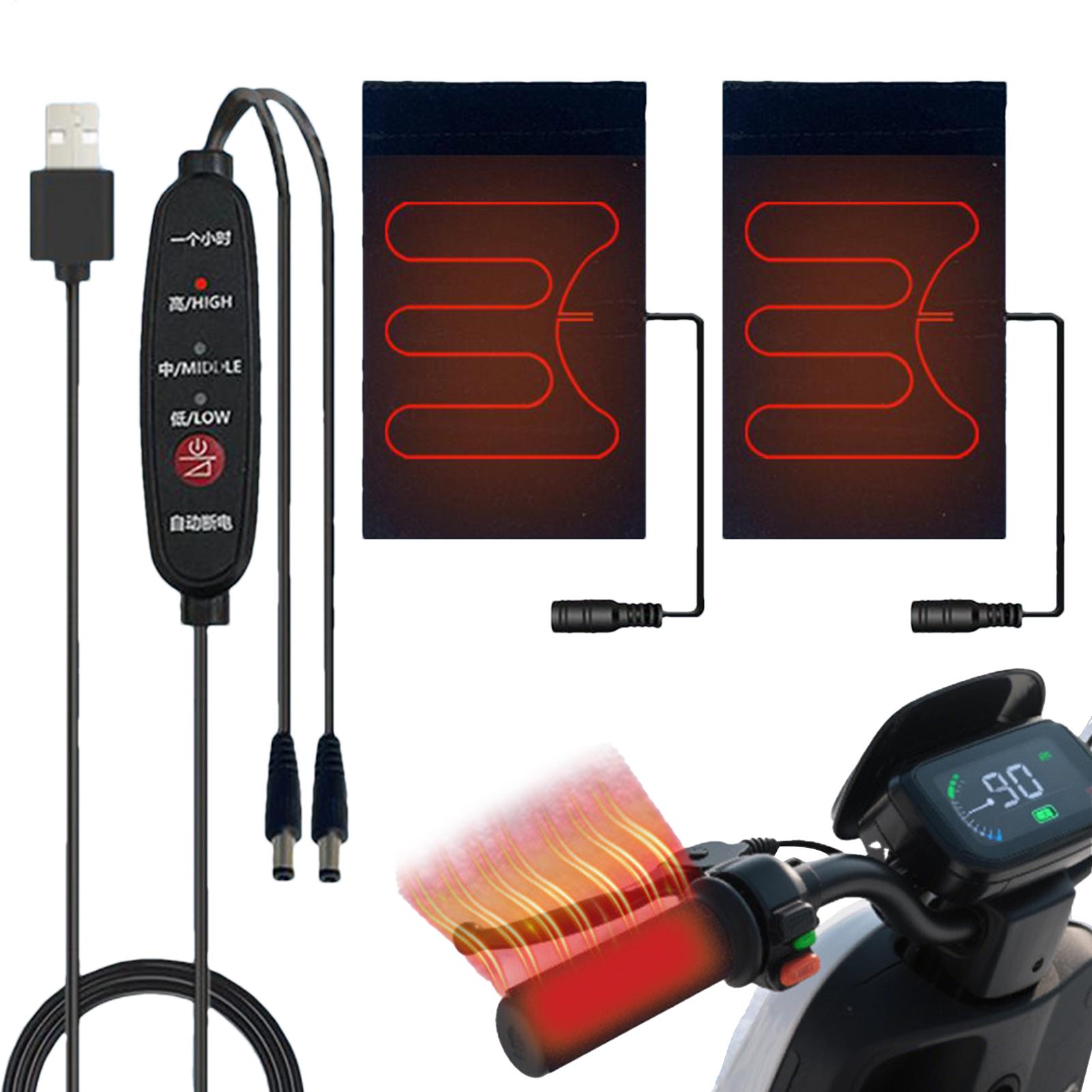 Handlebar Grip Heated - 5V 加熱されたオートバイグリップ USB 加熱されたハンドルバーグリップ サーマルウォーム 3