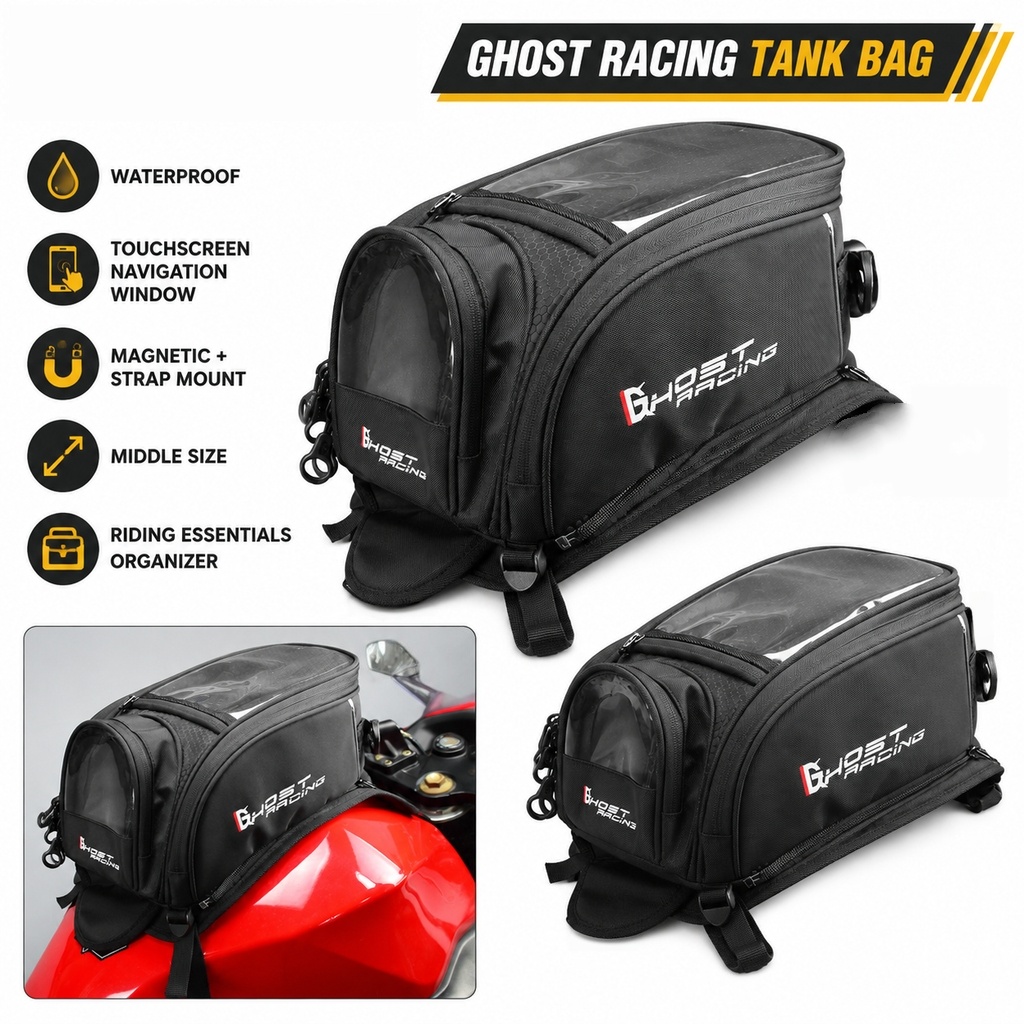 Motorcycle Gear Companies - ユニバーサルバイク用燃料タンクスリングバッグ 防水タッチスクリーンナビゲーションポーチ バイクアウトドア旅行収納 ナイトギア