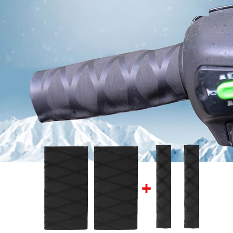 Handlebar Grip Heated - SEAMETAL オートバイハンドルバーカバーバイク熱収縮グリップカバーアンチスリップ安全ブレーキグリップスリーブプロテクターカバー