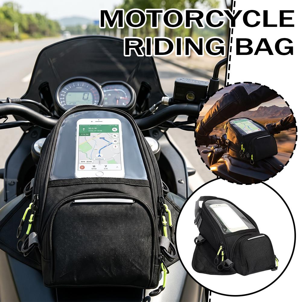 Motorcycle Gear Backpack - オートバイタンクバッグ 磁気式燃料タンクバッグ タッチスクリーン対応 防水バイク用収納バッグ
