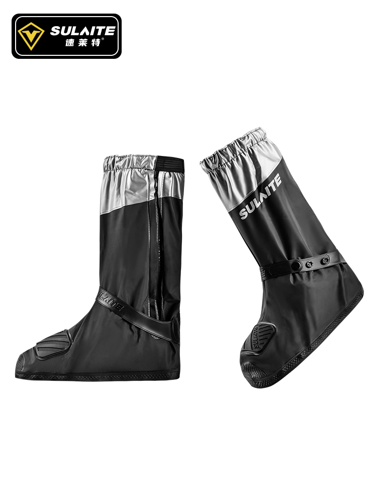 Motorcycle Gear For Woman - SUlaite-モーターサイクリスト用の再利用可能な保護靴カバー,サイクリングシューズ用の防水性と反射性