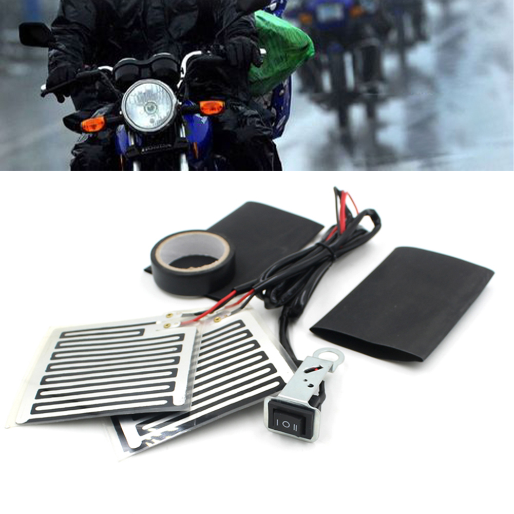 Handlebar Grip Heated - スイッチ制御付きモーターサイクル加熱ハンドル,モーターサイクル加熱ハンドグリップ,ハンドルバーヒーター,加熱キット,ユニバーサル,12V, 15W