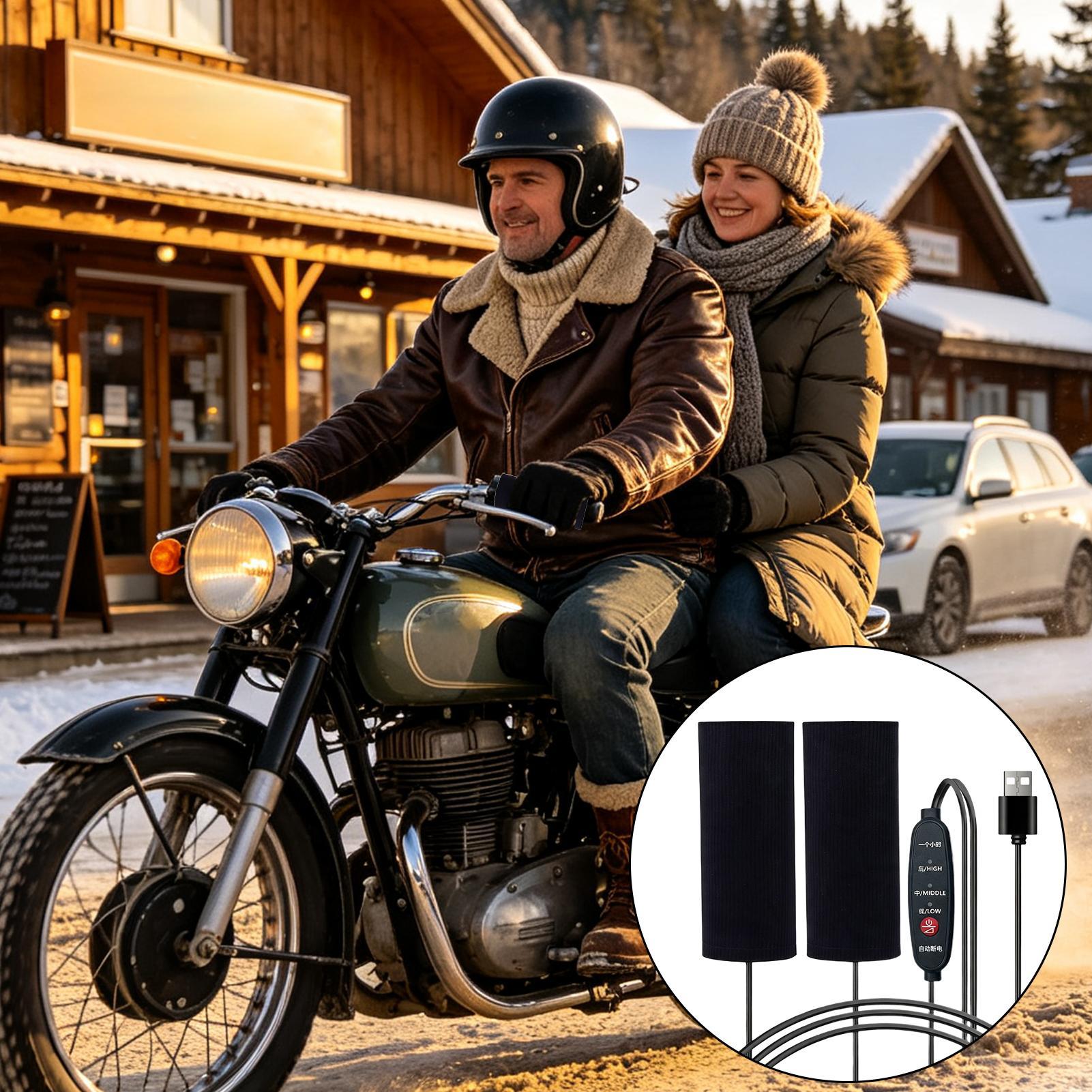 3段階の温度調節が可能で、自動で電源が切れるヒーター付きグリ - Handlebar Grip Heated のレビューと価格
