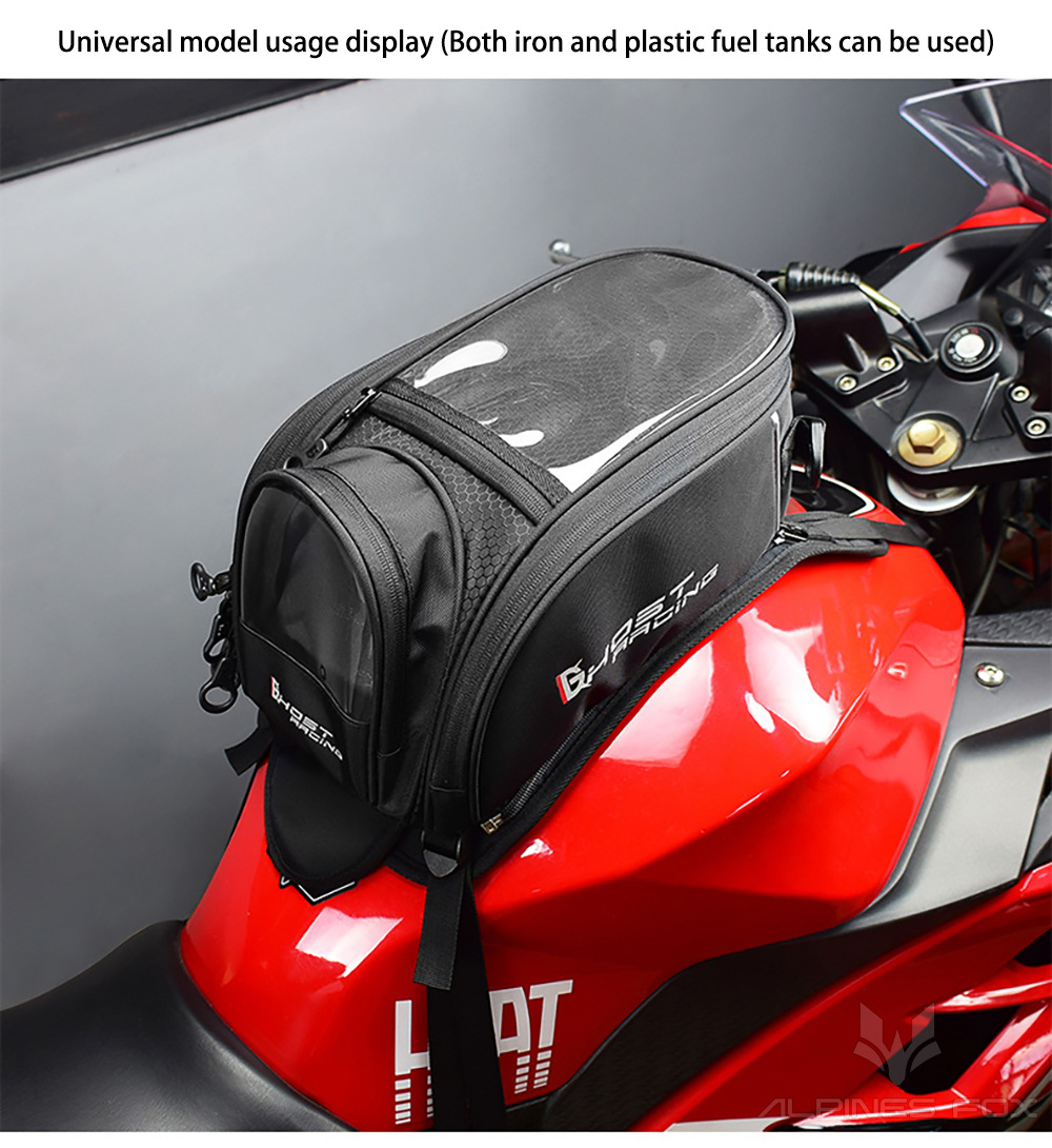 ユニバーサルバイク用燃料タンクスリングバッグ 防水タッチスク - Motorcycle Gear Companies のレビューと価格