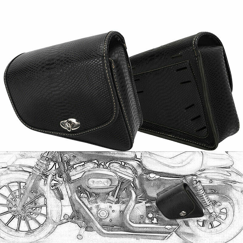 オートバイ Pu レザー荷物サイドサドルバッグハーレースポー - Motorcycle Gear Backpack のレビューと価格