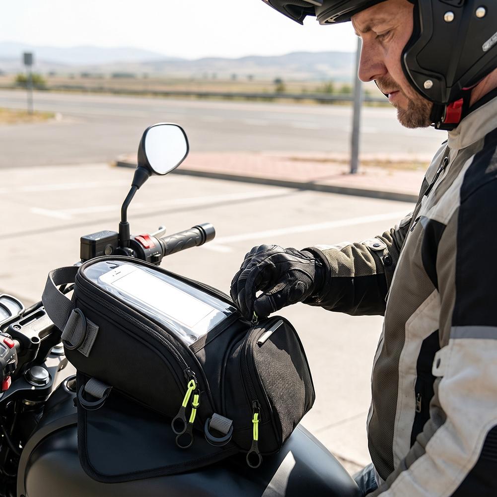 オートバイタンクバッグ 磁気式燃料タンクバッグ タッチスクリ - Motorcycle Gear Backpack のレビューと価格