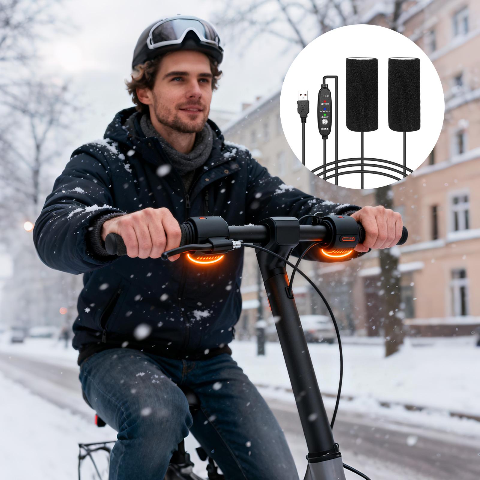 オートバイ用ヒートグリップ 3段階温度調節 5V USBポー - Handlebar Grip Heated のレビューと価格