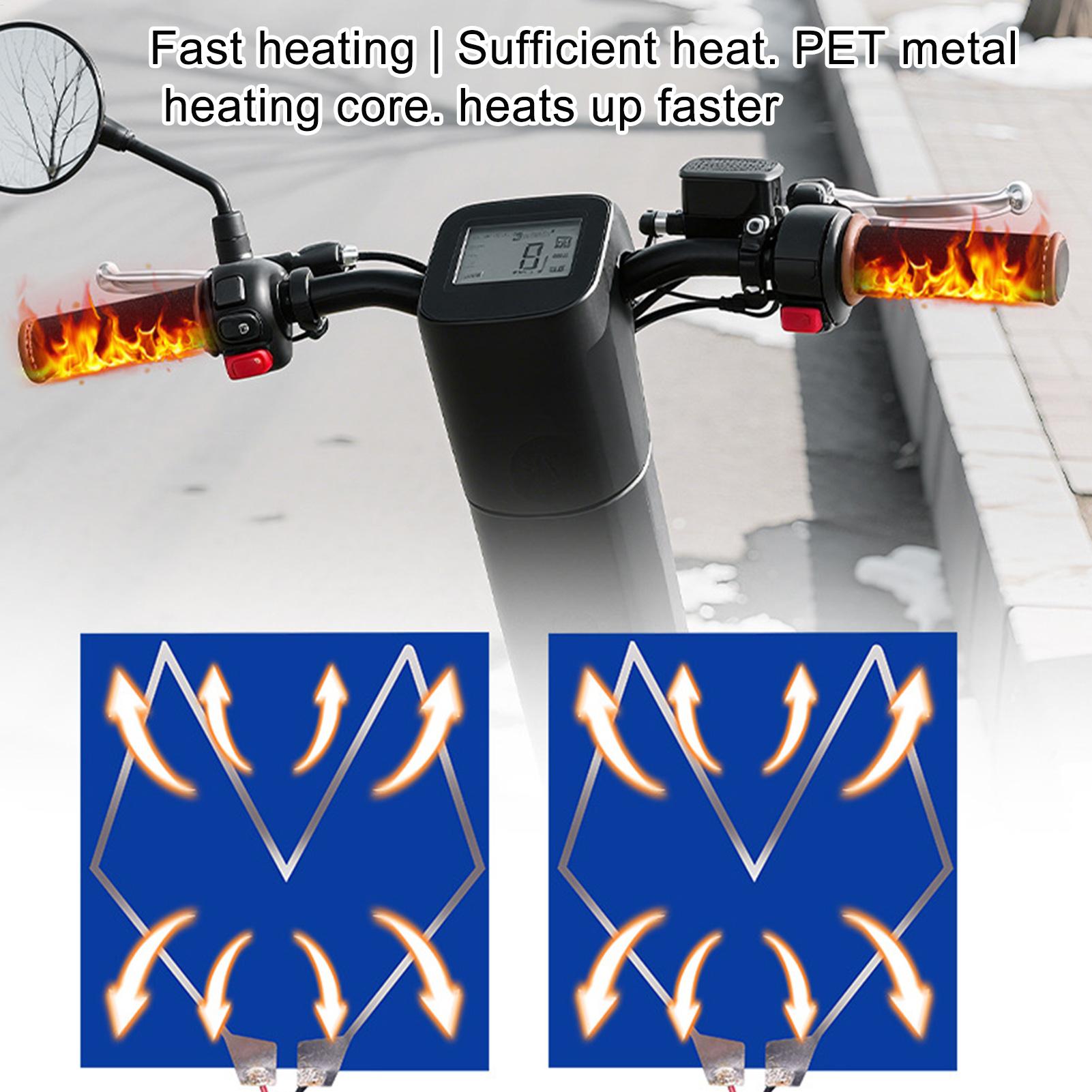 オートバイ用ヒートグリップ 3段階温度調節 5V USBポー - Handlebar Grip Heated のレビューと価格