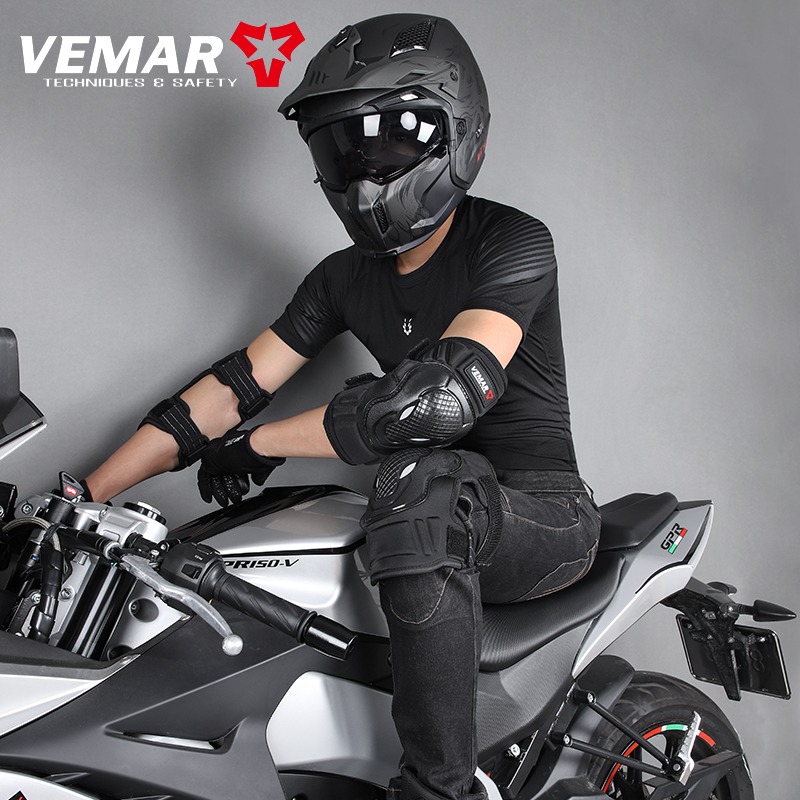 4個入りバイク用膝肘プロテクターセット 通気性のある耐衝撃保 - Motorcycle Gear For Woman のレビューと価格