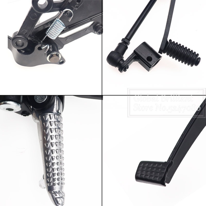 オートバイフットペダルフットペグシフター調整可能なリアセット - Motorcycle Gear Lever Extender のレビューと価格