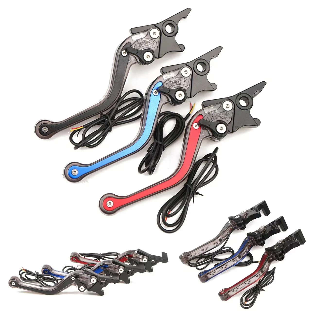 1ペアユニバーサルオートバイ改造クラッチレバーブレーキレバー - Motorcycle Gear Lever Extender のレビューと価格