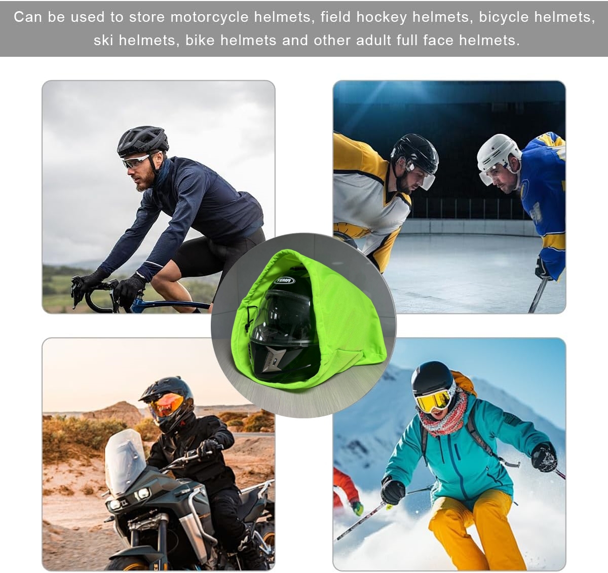 バイクヘルメット収納バッグ 防塵巾着袋 バイク、スクーター、 - Motorcycle Gear Backpack のレビューと価格