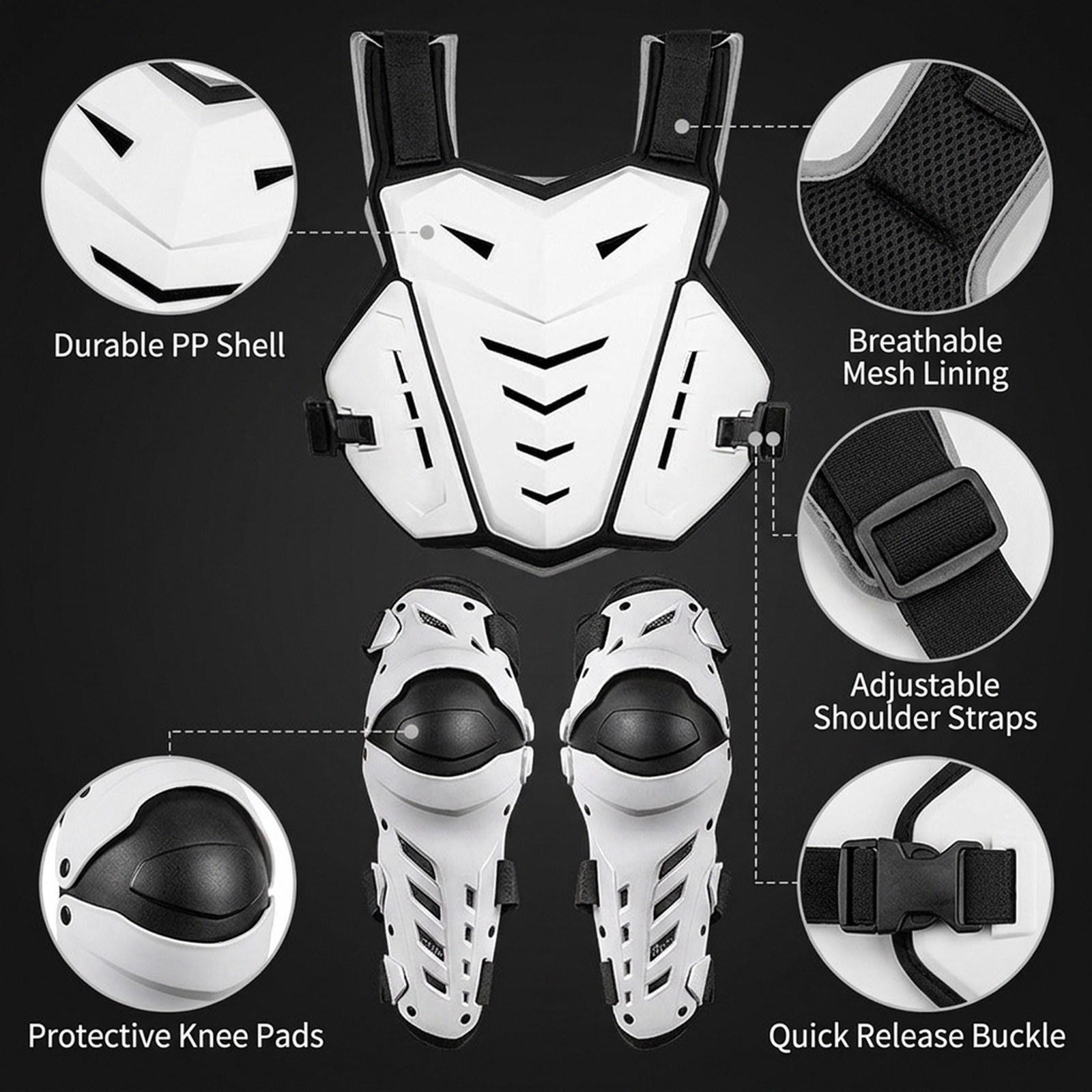 人間工学に基づいた胸部プロテクター、膝パッド、男女兼用バイク - Motorcycle Gear For Woman のレビューと価格